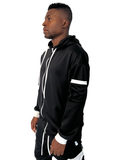 Black Sweatshirt with White Accent Details