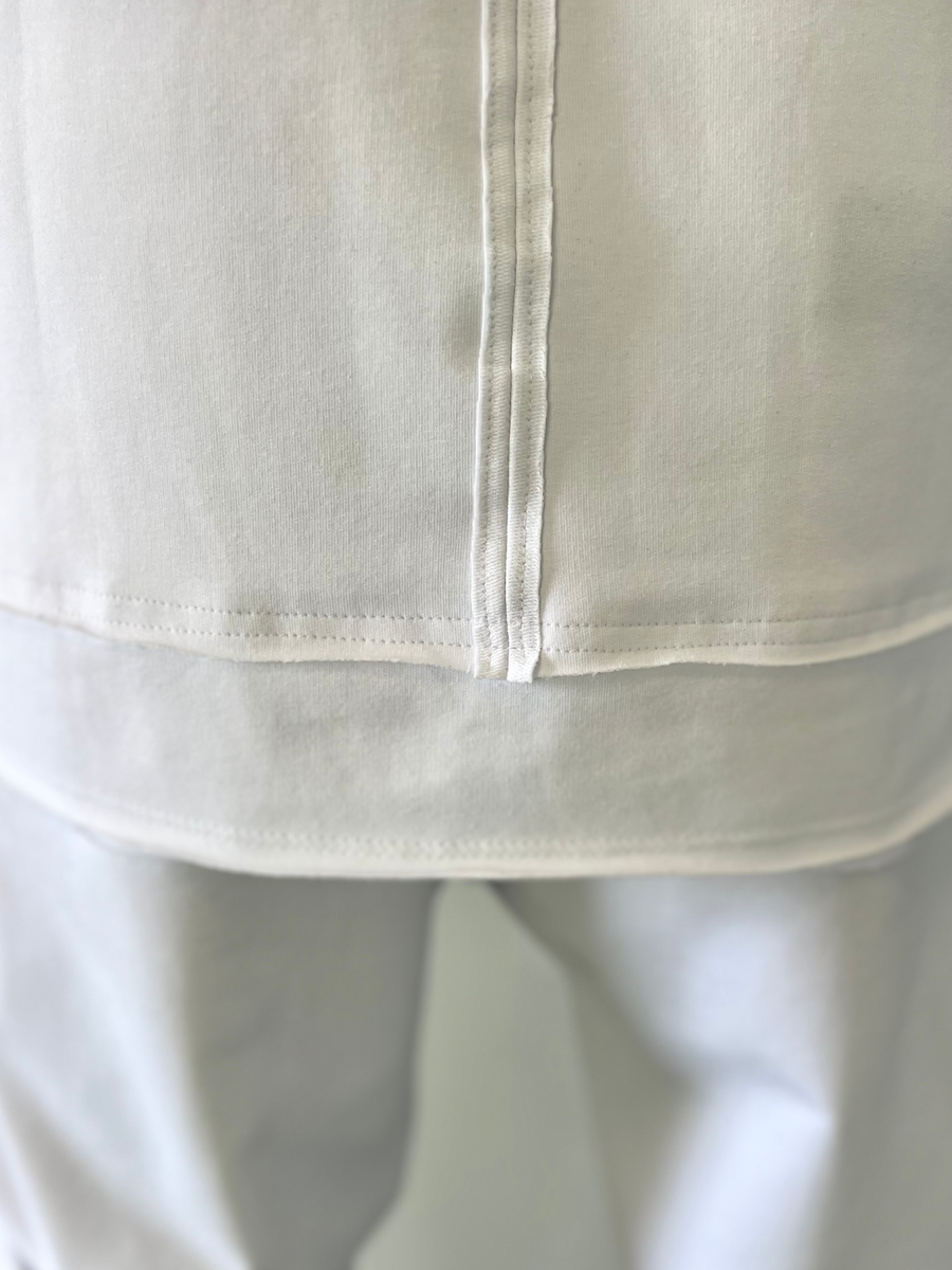 Oversized White T-Shirt with Multiple Cut-Outs