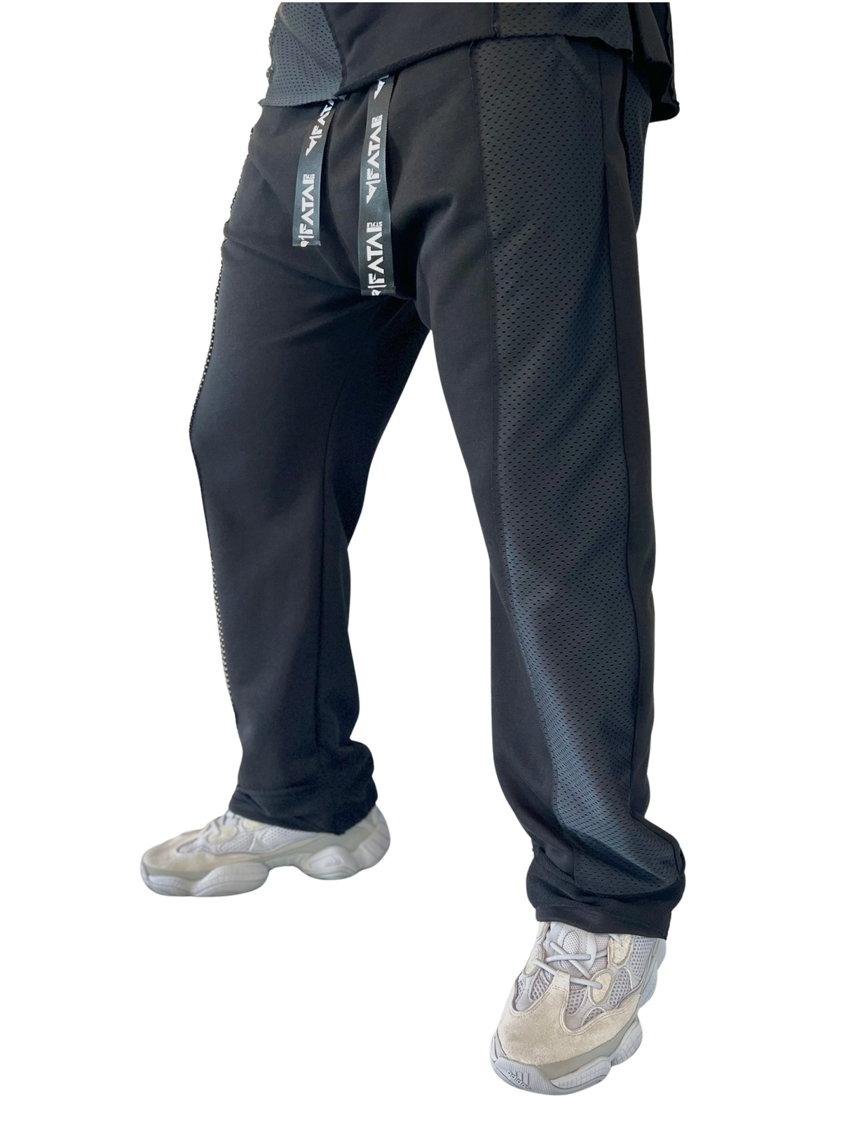 Black Tracksuit with Mesh Detail