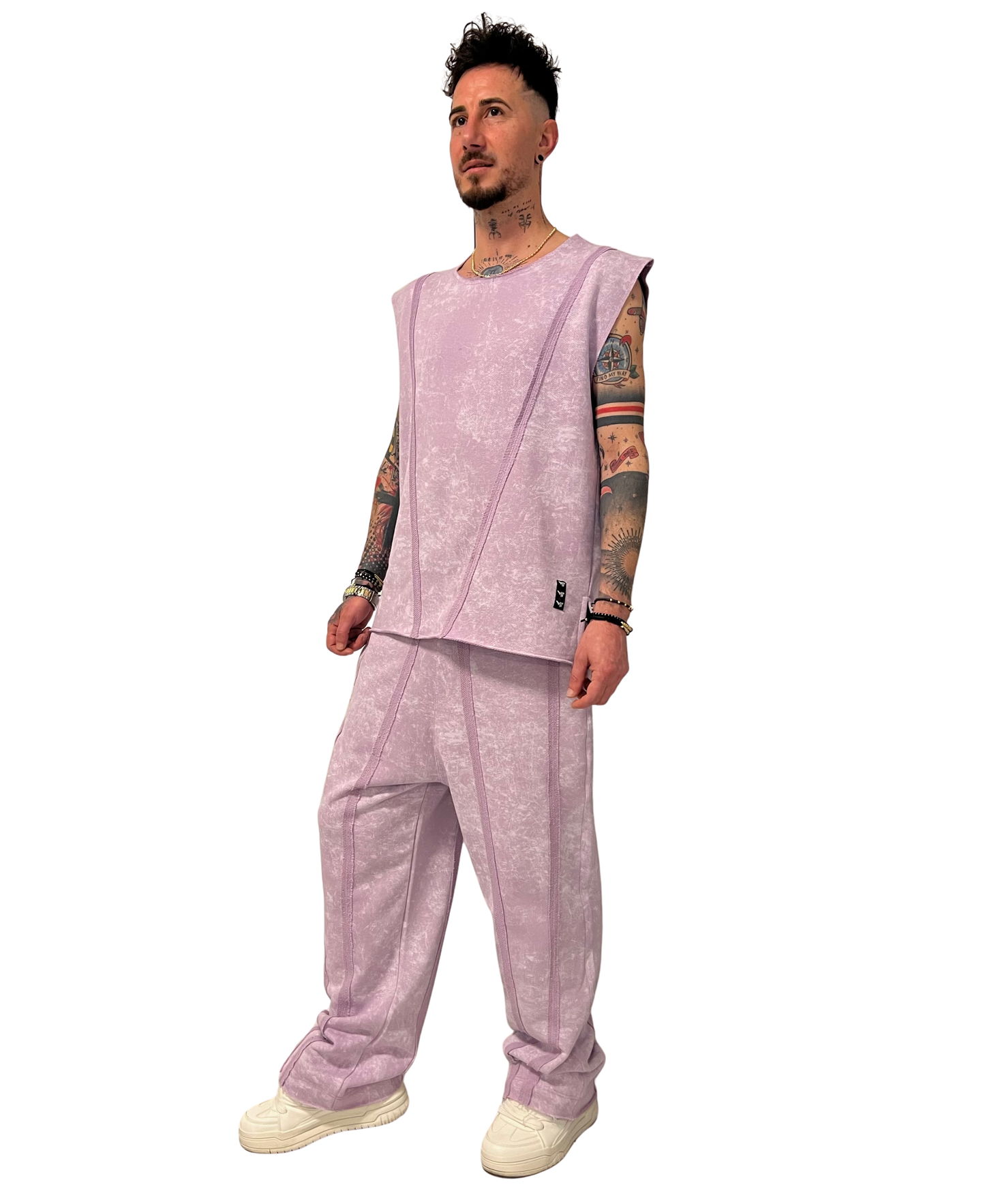Pantaloni lungi purple-faded