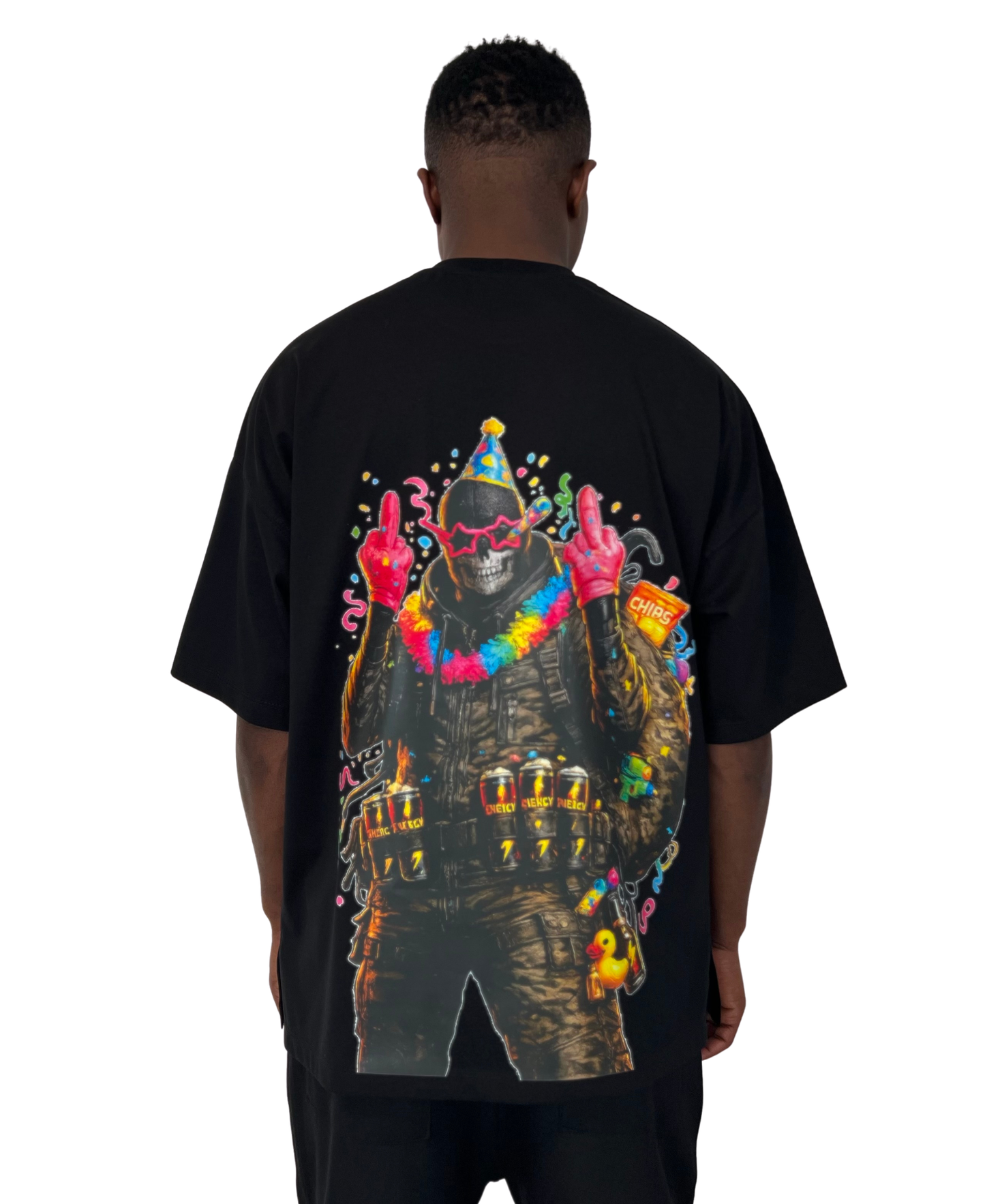 Tricou negru cu print