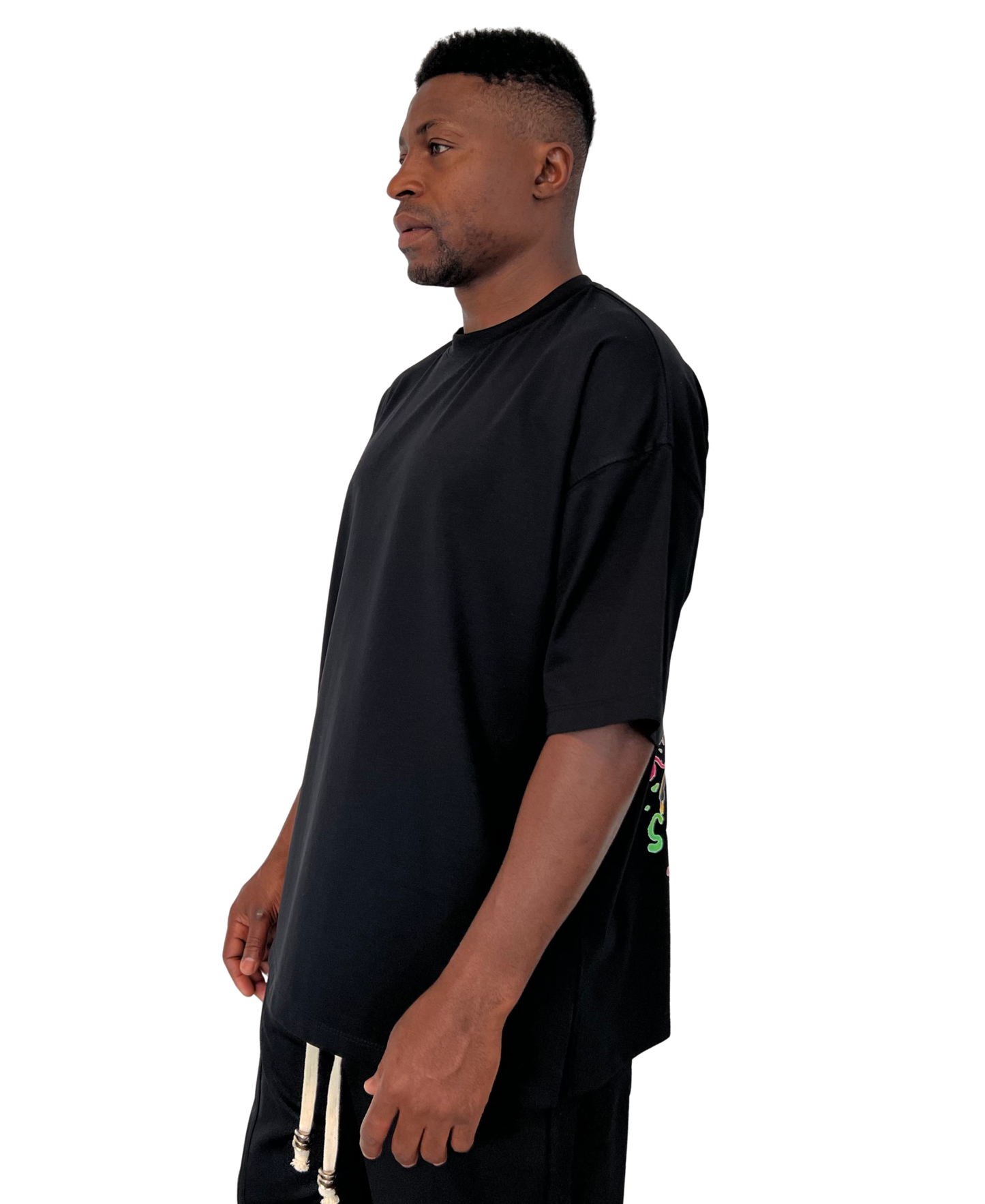 Tricou negru cu print