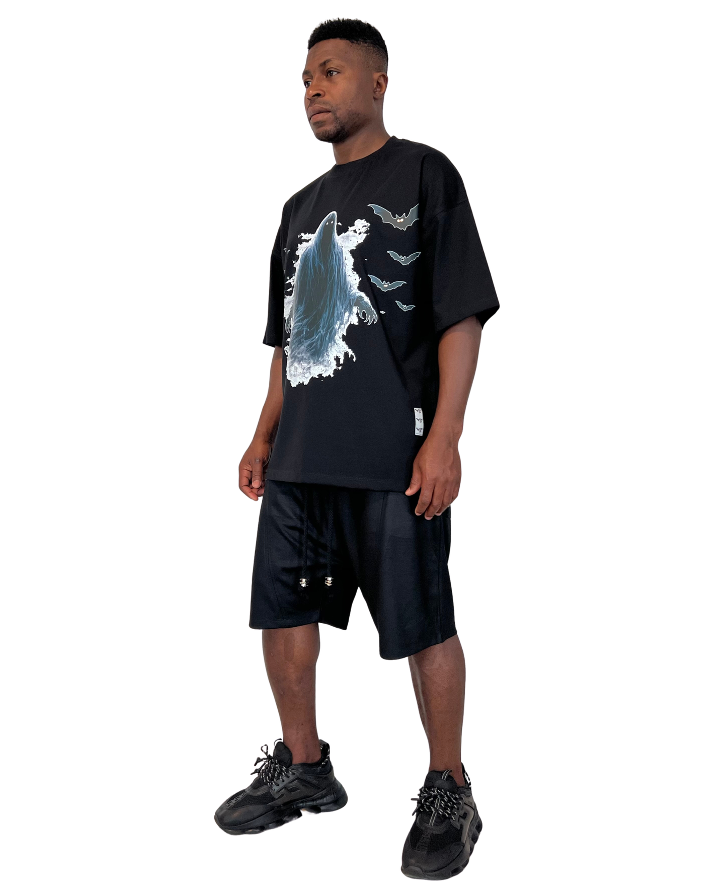 Tricou negru cu print