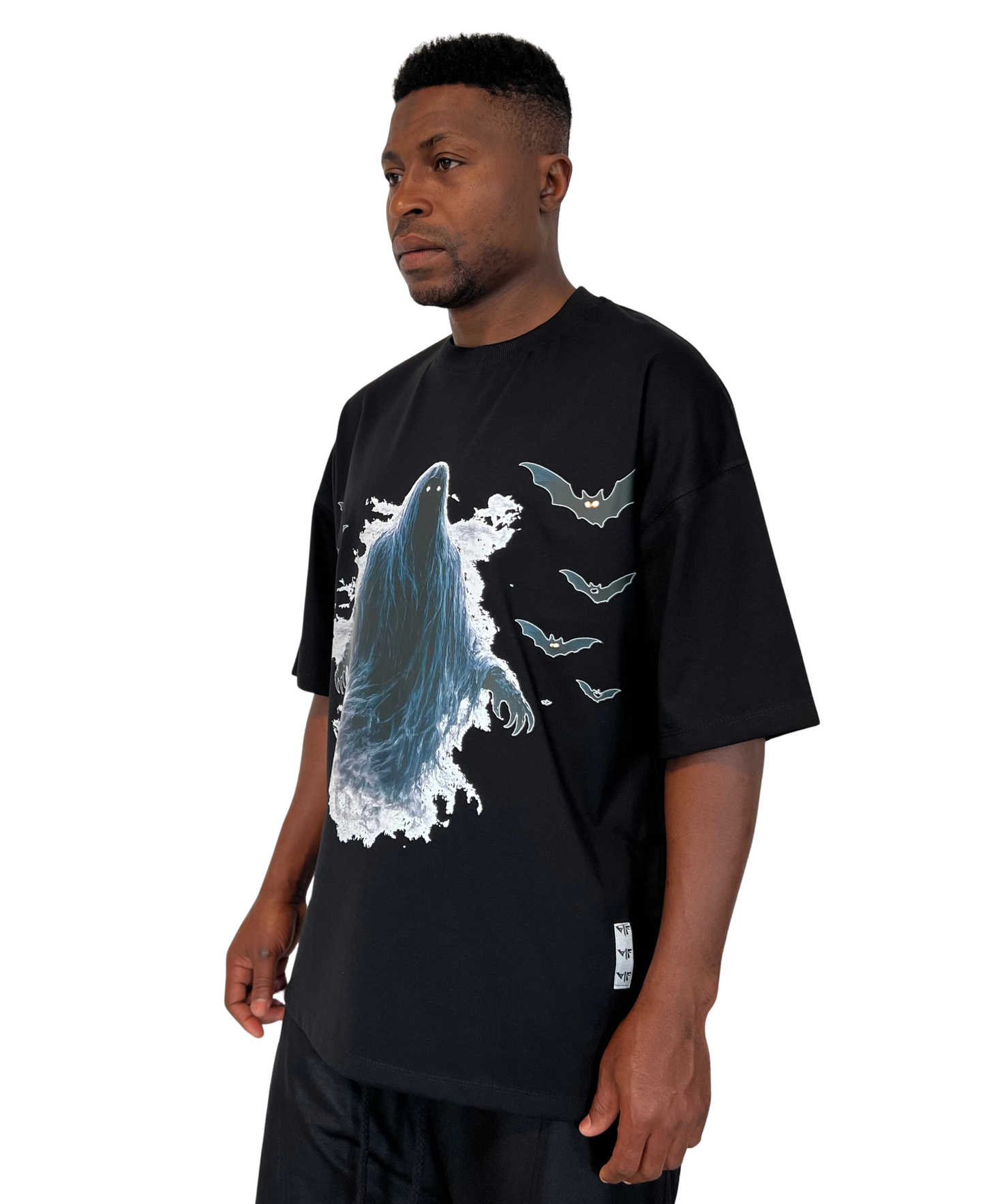 Tricou negru cu print