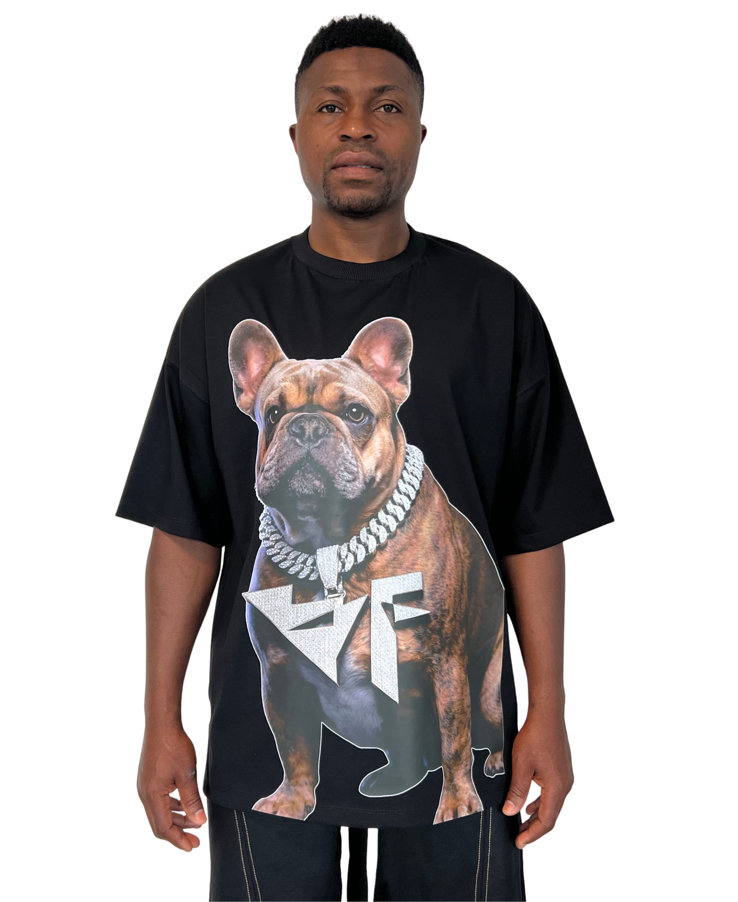 Tricou negru cu print
