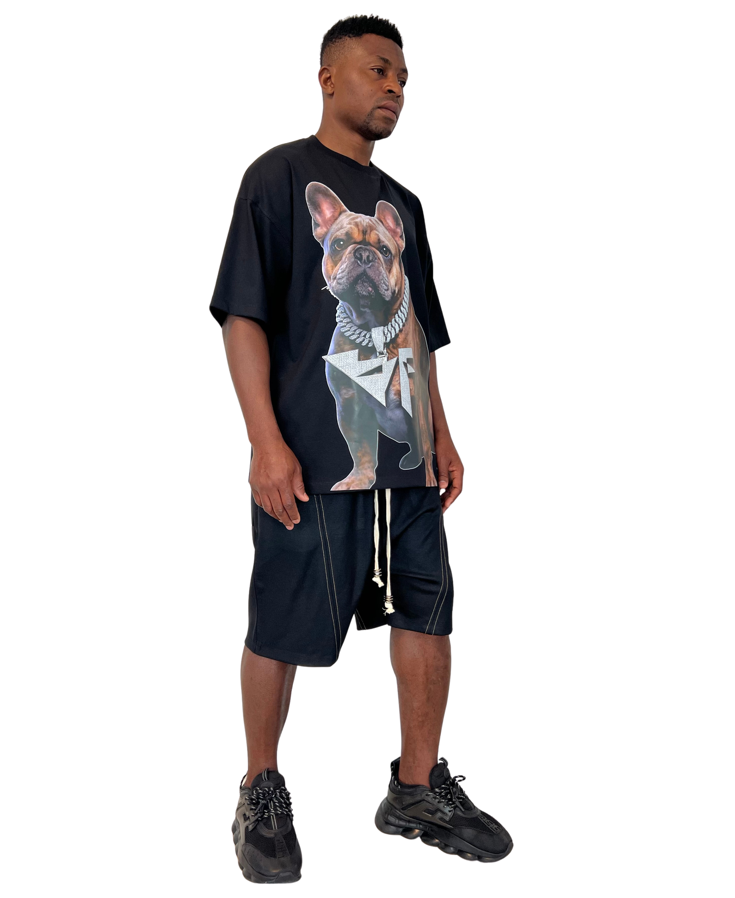 Tricou negru cu print