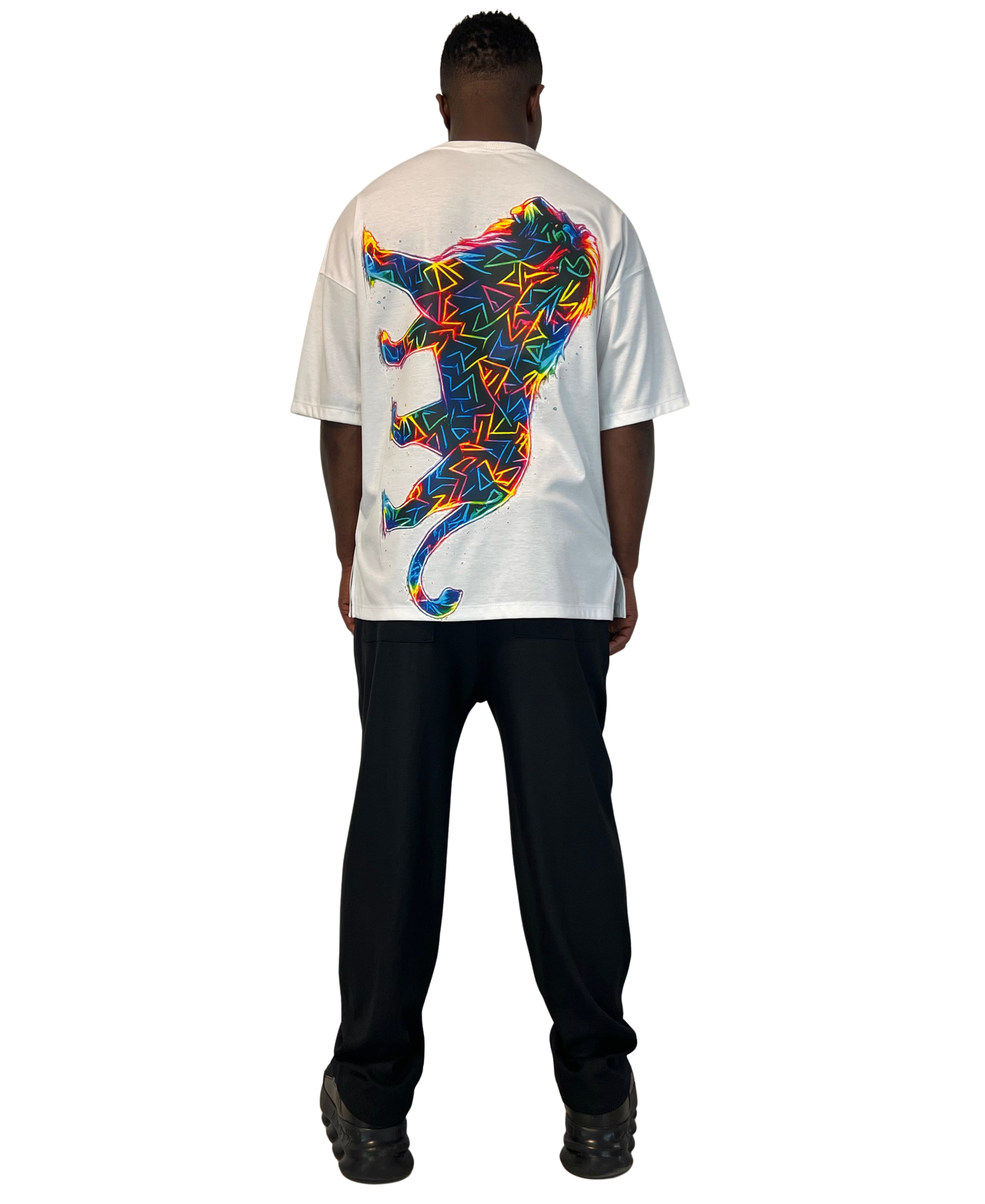 Tricou alb cu print