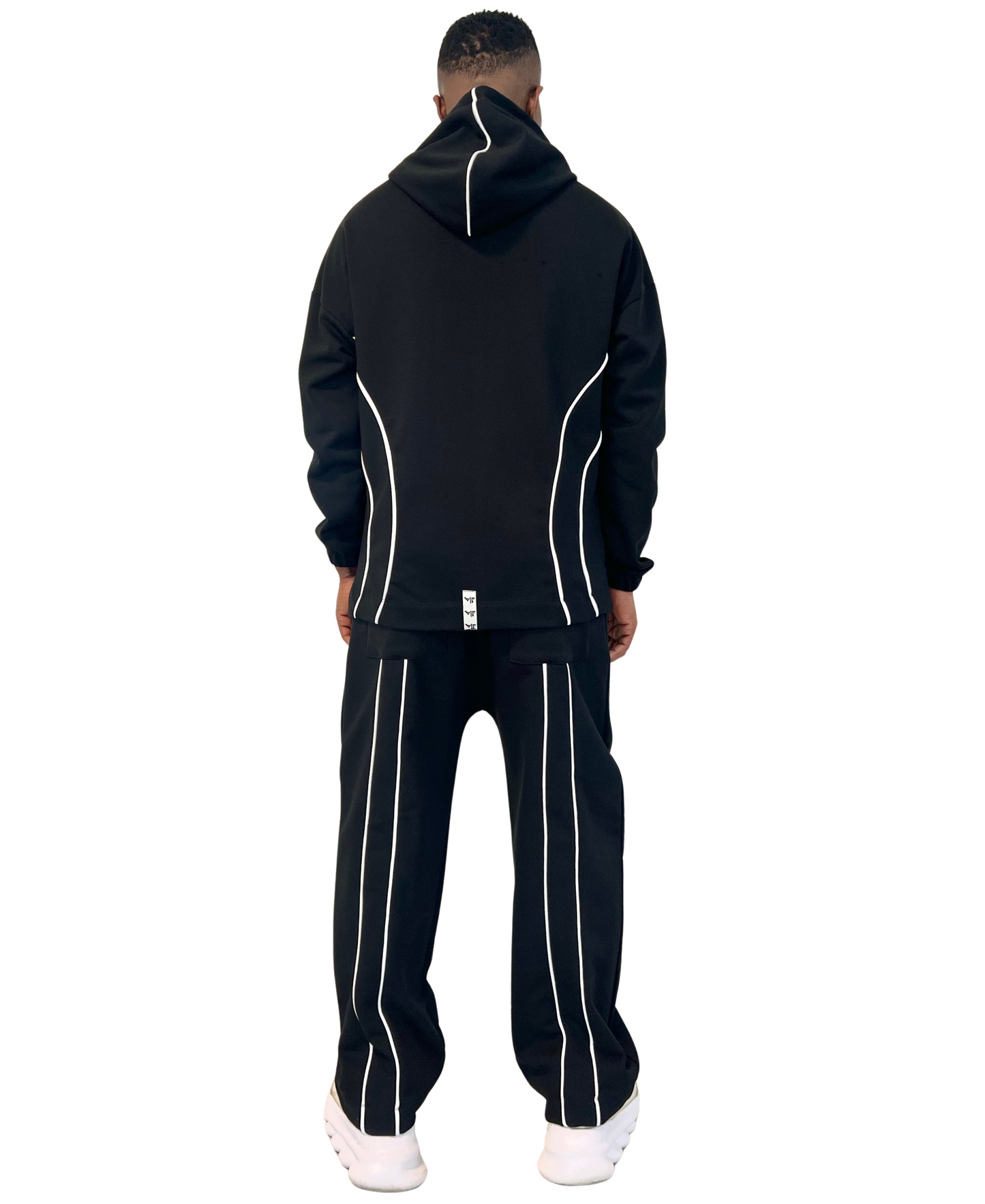 Black Tracksuit with White Details