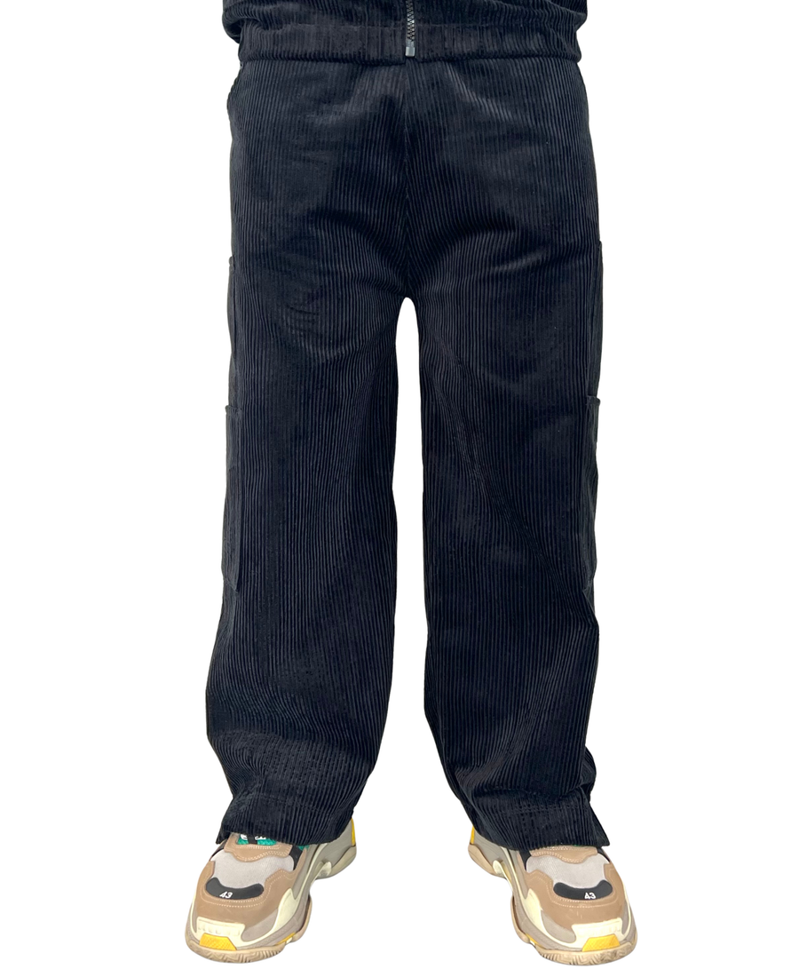 Black Ribbed Trousers
