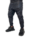 All-Over Shell-Fabric Black Trousers