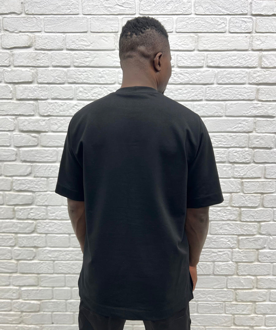 Black T-Shirt with Band Design