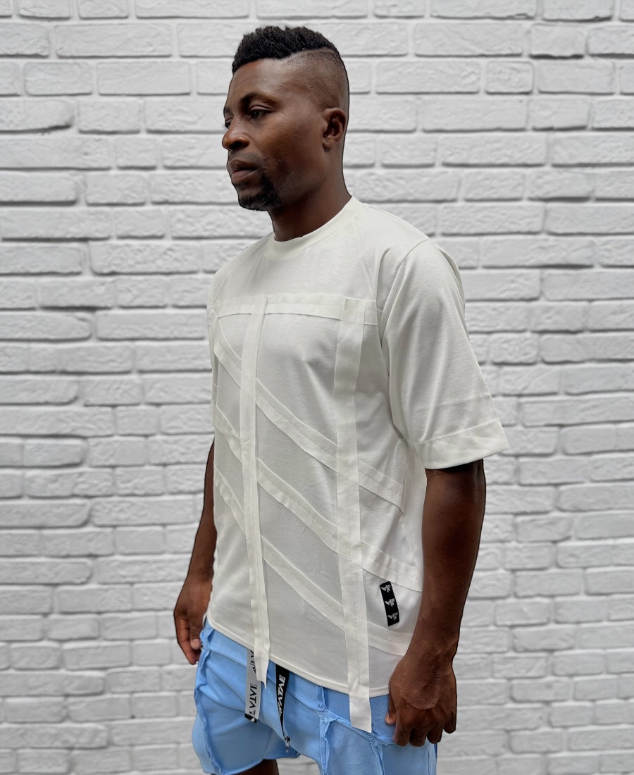 White T-Shirt with Bold Front Design