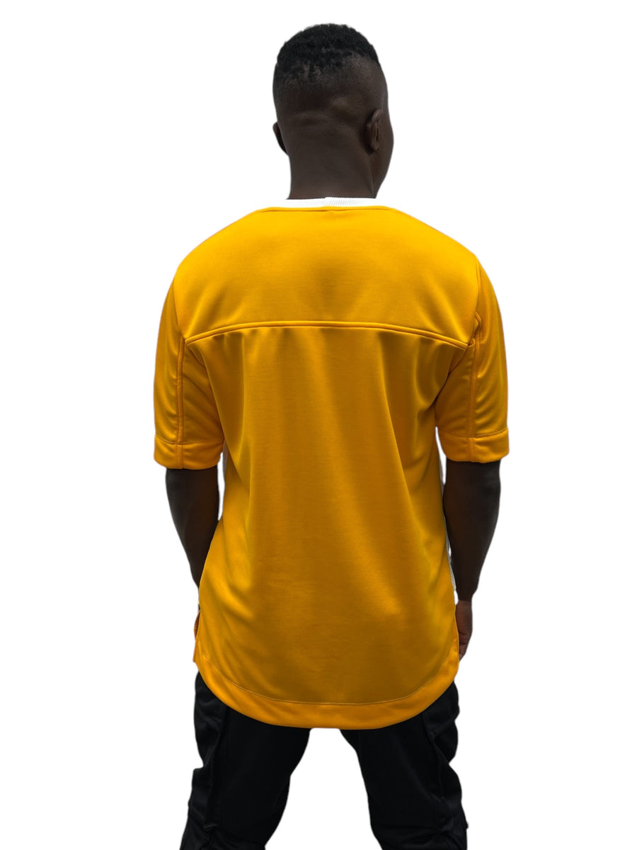 Yellow T-Shirt with White Mesh Design
