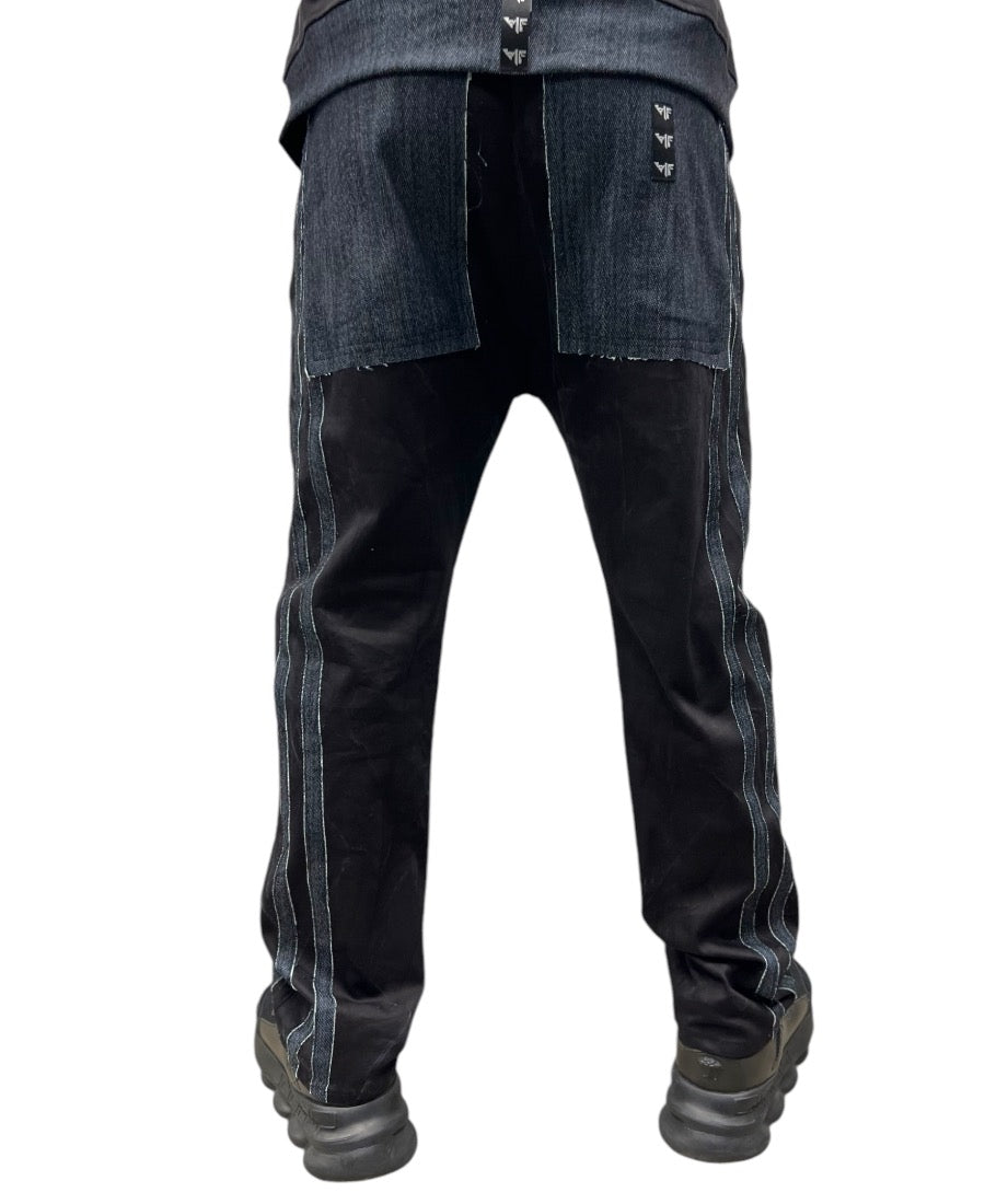 Mint Green Jeans with Vertical Wash Detail