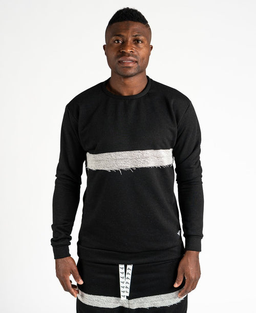 Black Casual Sport Sweatshirt