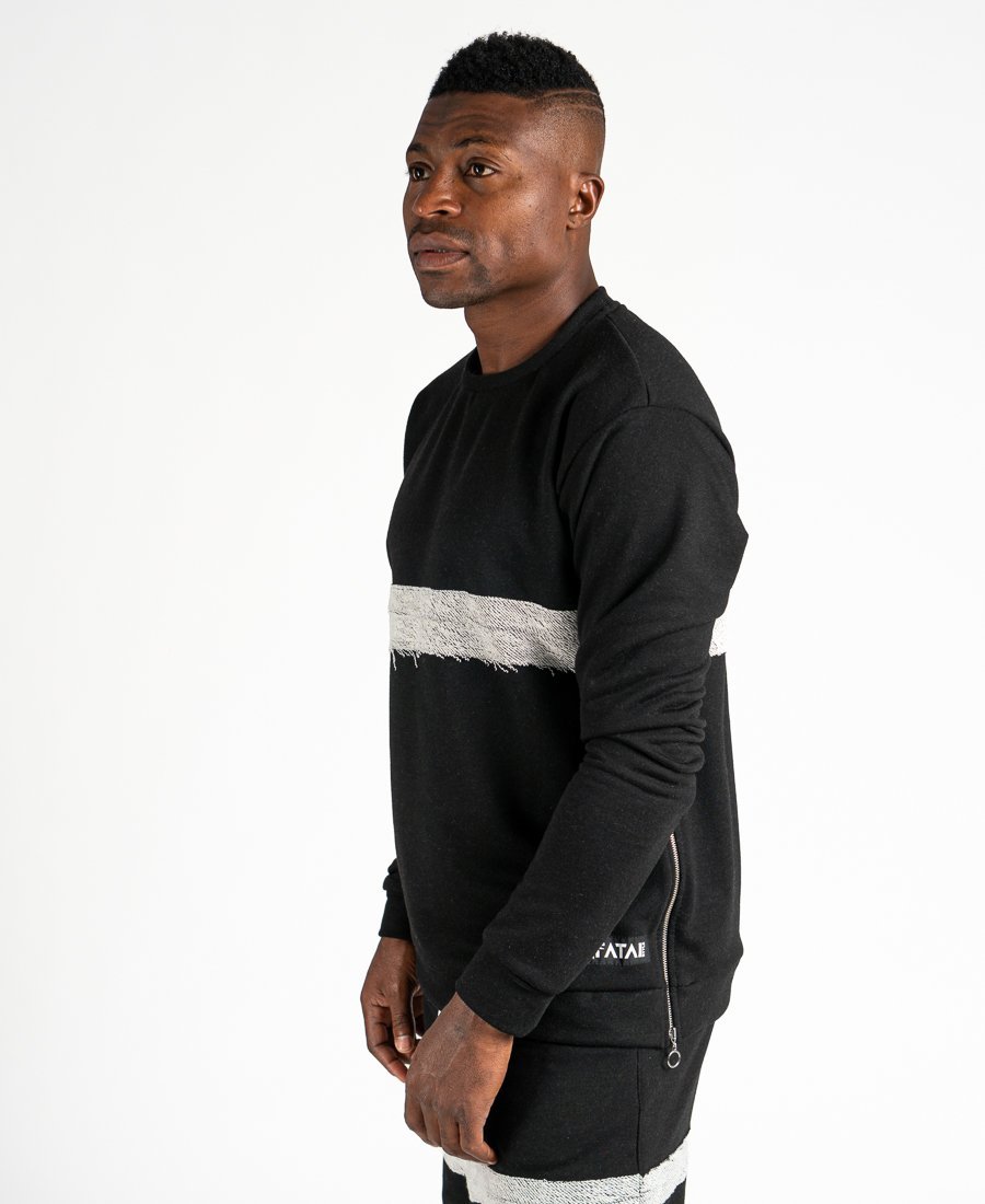 Black Casual Sport Sweatshirt