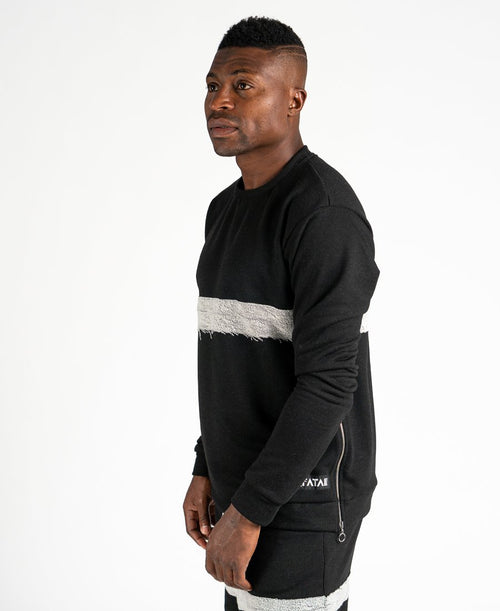 Black Casual Sport Sweatshirt