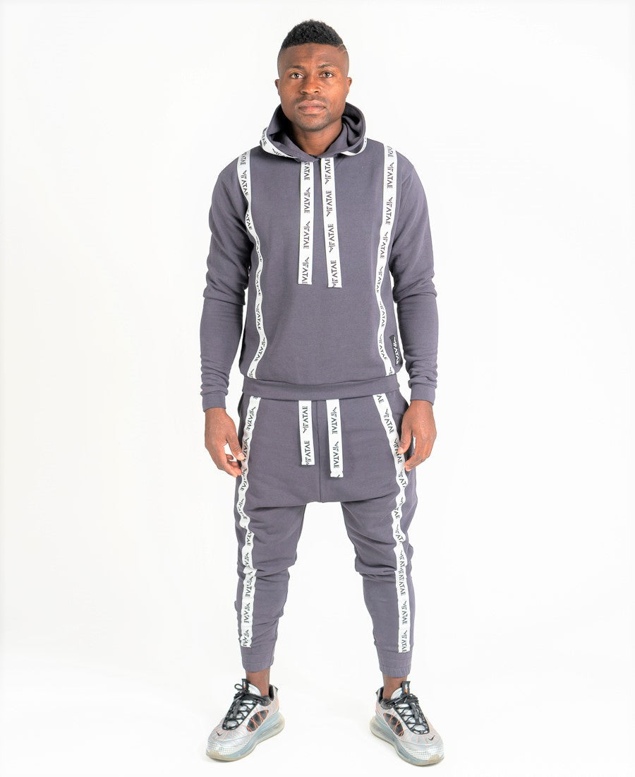 Grey Tracksuit with Fatai Style Logo Tape