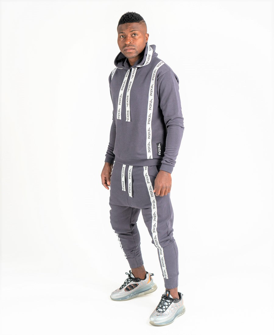 Grey Tracksuit with Fatai Style Logo Tape