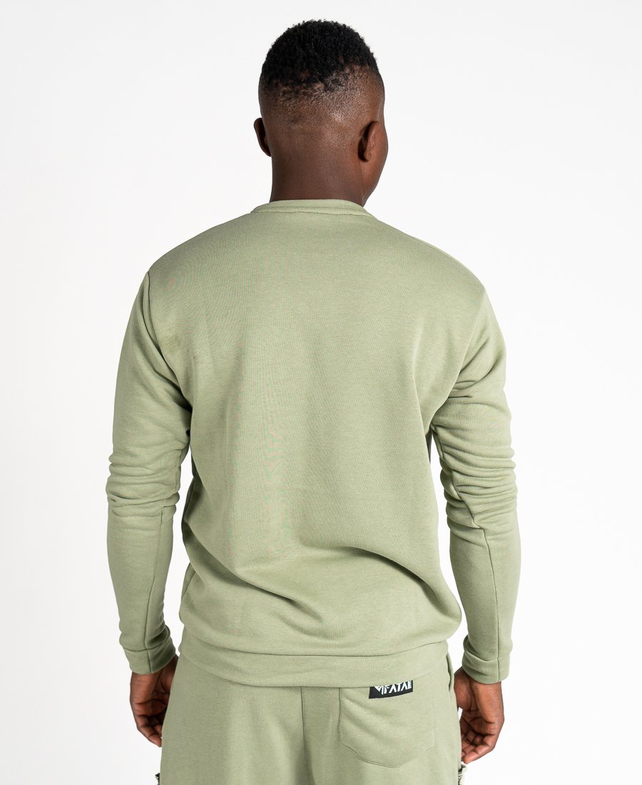 Green Hoodie with Zip Pocket and Logo Detail - Fatai Style