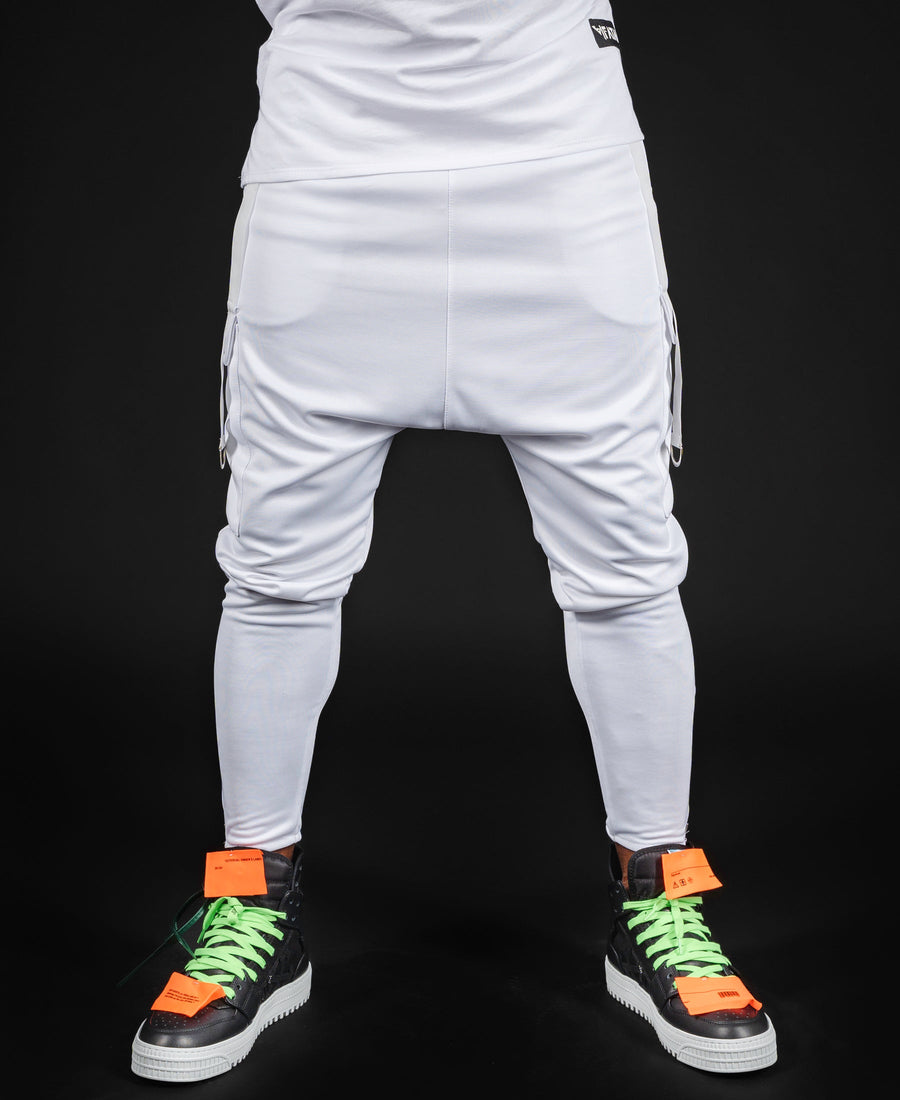White Trousers with White Hardware Trim