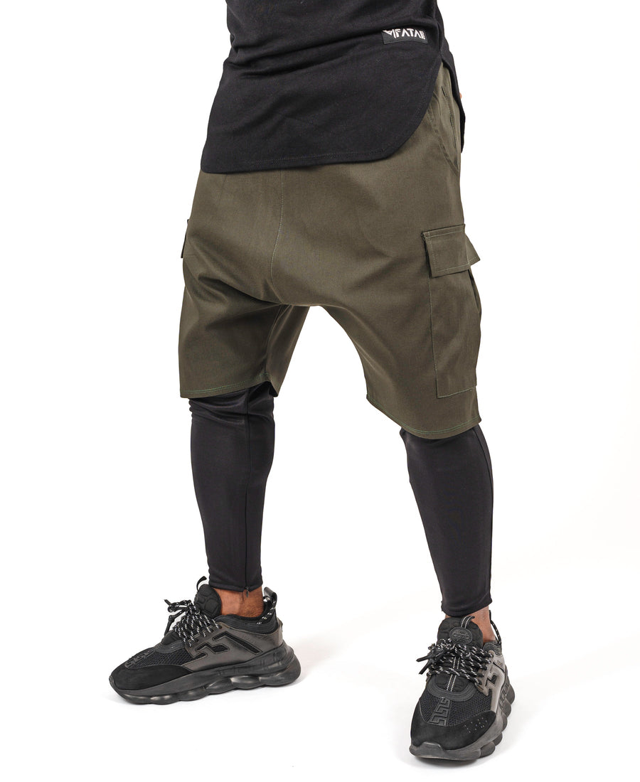 2-in-1 Khaki and Black Trousers