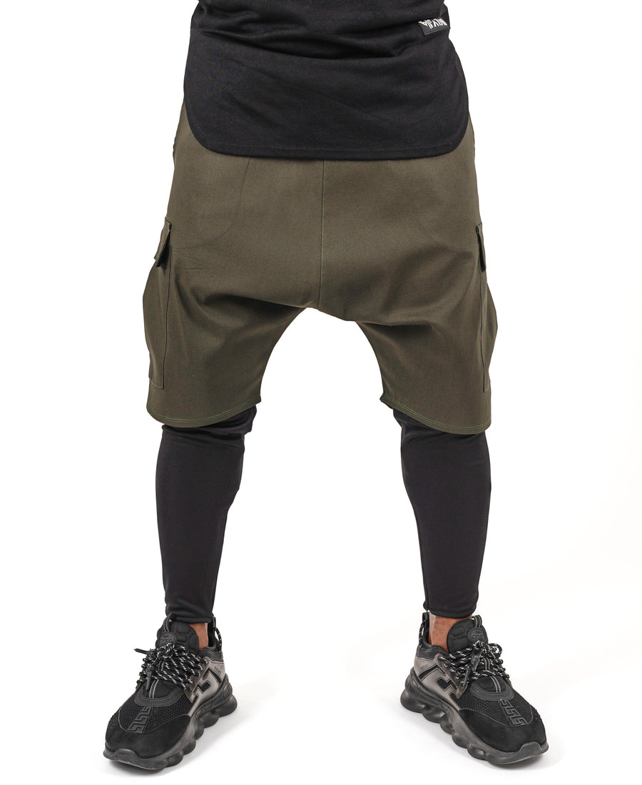 2-in-1 Khaki and Black Trousers