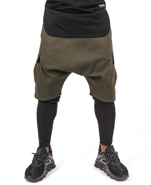 2-in-1 Khaki and Black Trousers