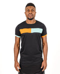 Black T-Shirt with Two-Tone Design