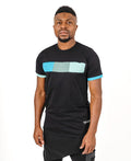 Black T-Shirt with Three-Tone Design