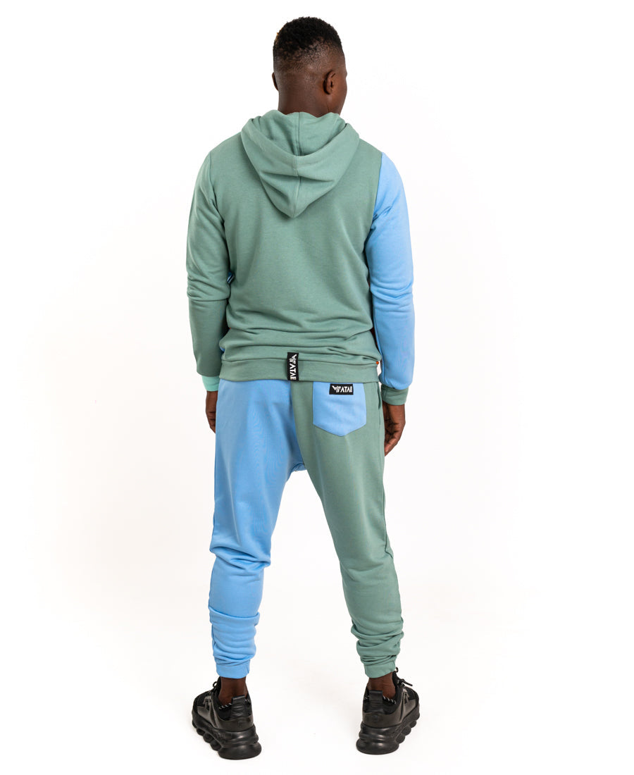Multicolor Tracksuit with Zip-Front Top