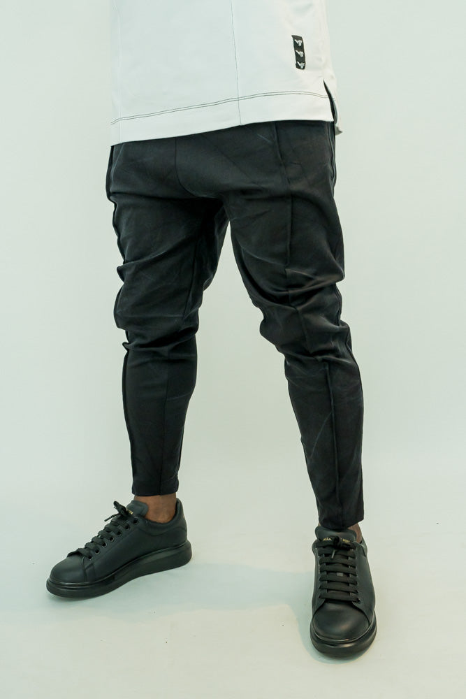 Black Ombre Stretch Jeans with Front and Back Pattern