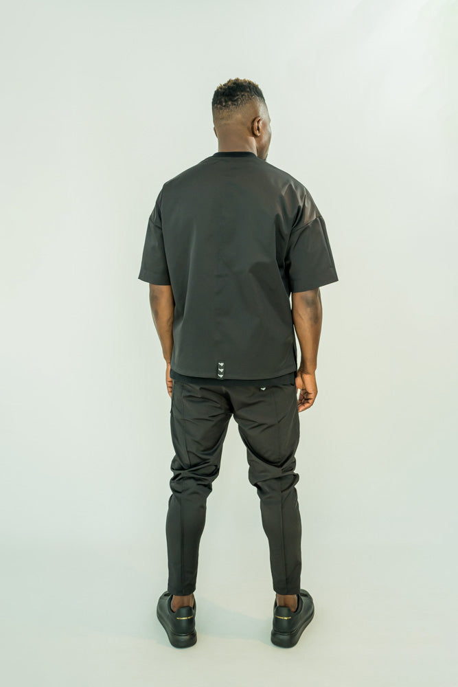 Black Smart-Casual Two-Piece Set