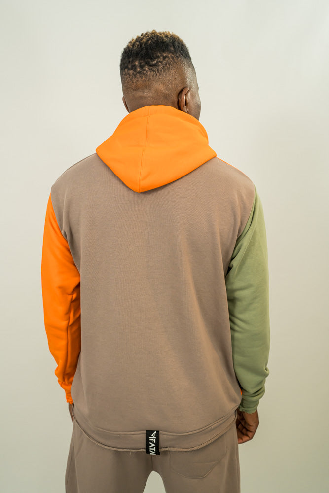 Cappuccino, Orange and Green Tracksuit