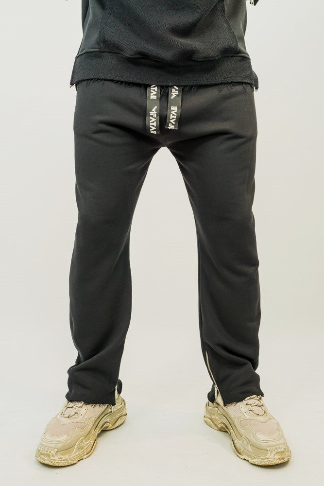 Black Trousers with Zip Detail