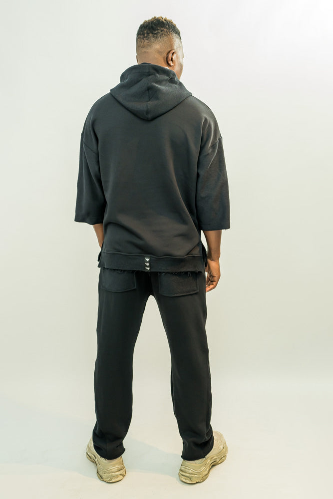 Black Two-Piece Set with Detail Accents