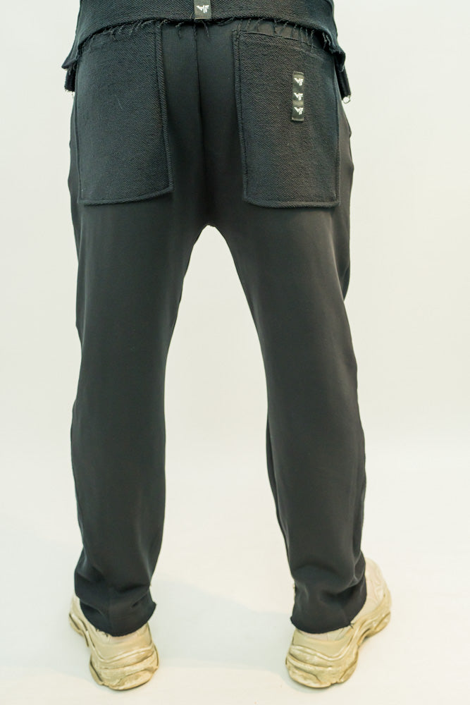 Black Trousers with Zip Detail