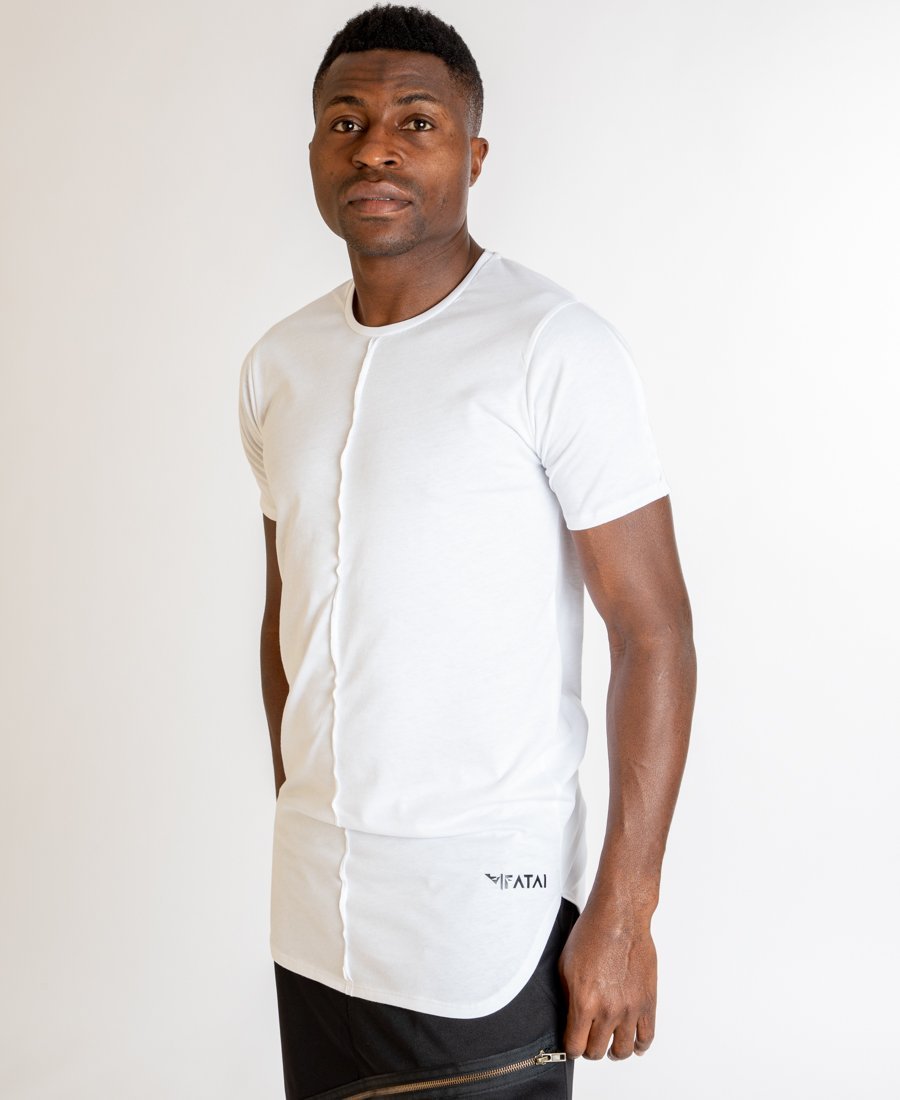 White t-shirt with designed line - Fatai Style