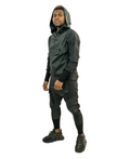 Black Shell Two-Piece Set with Thumbhole Cuffs