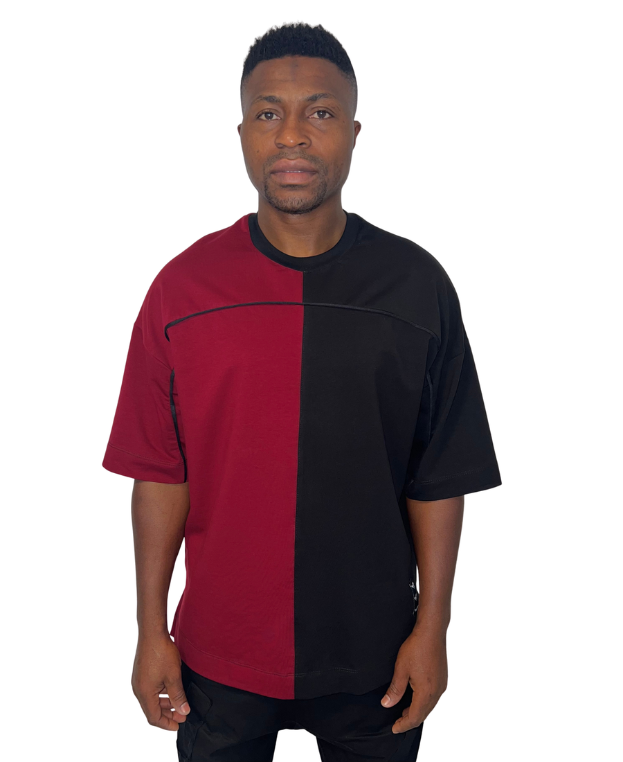 Black and Burgundy T-Shirt