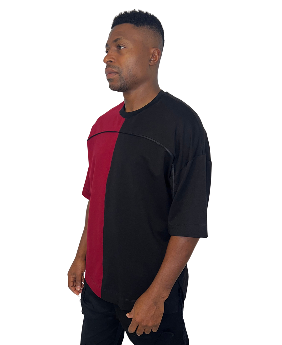 Black and Burgundy T-Shirt
