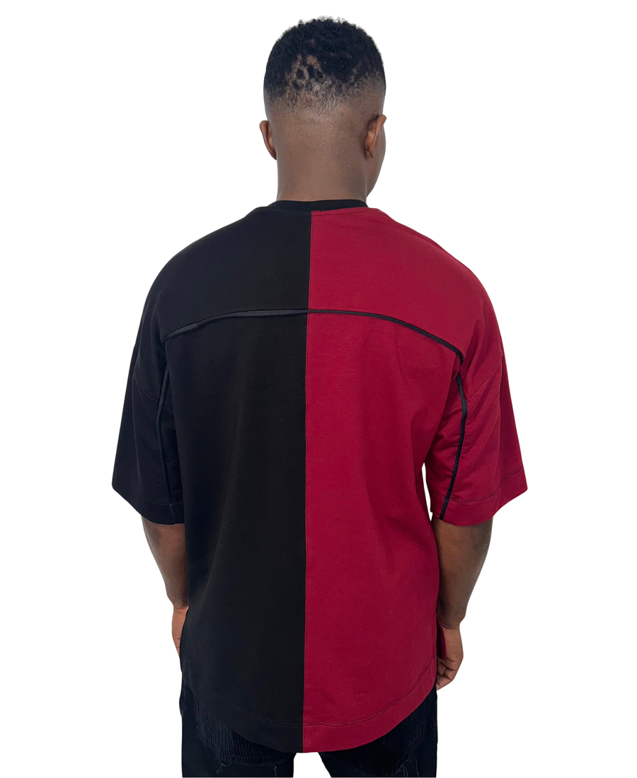 Black and Burgundy T-Shirt