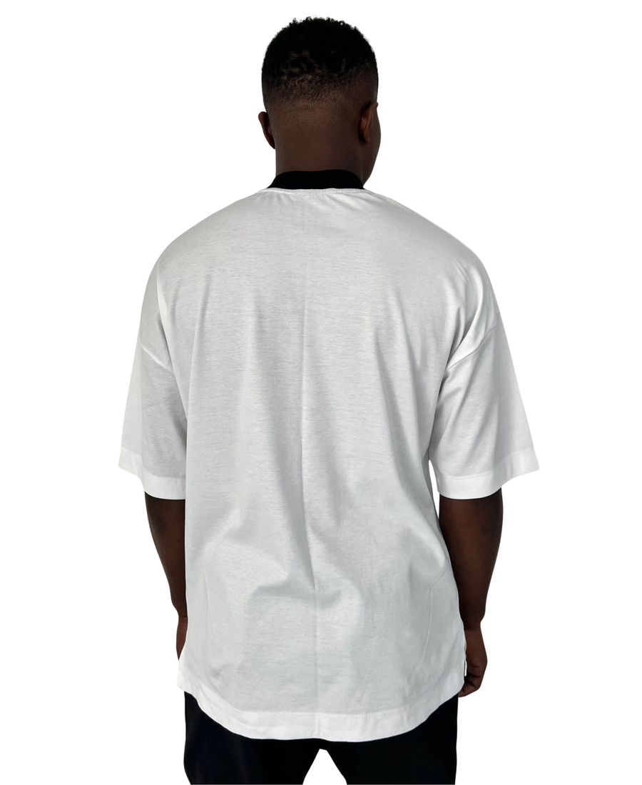 White T-Shirt with Teddy Bear Print