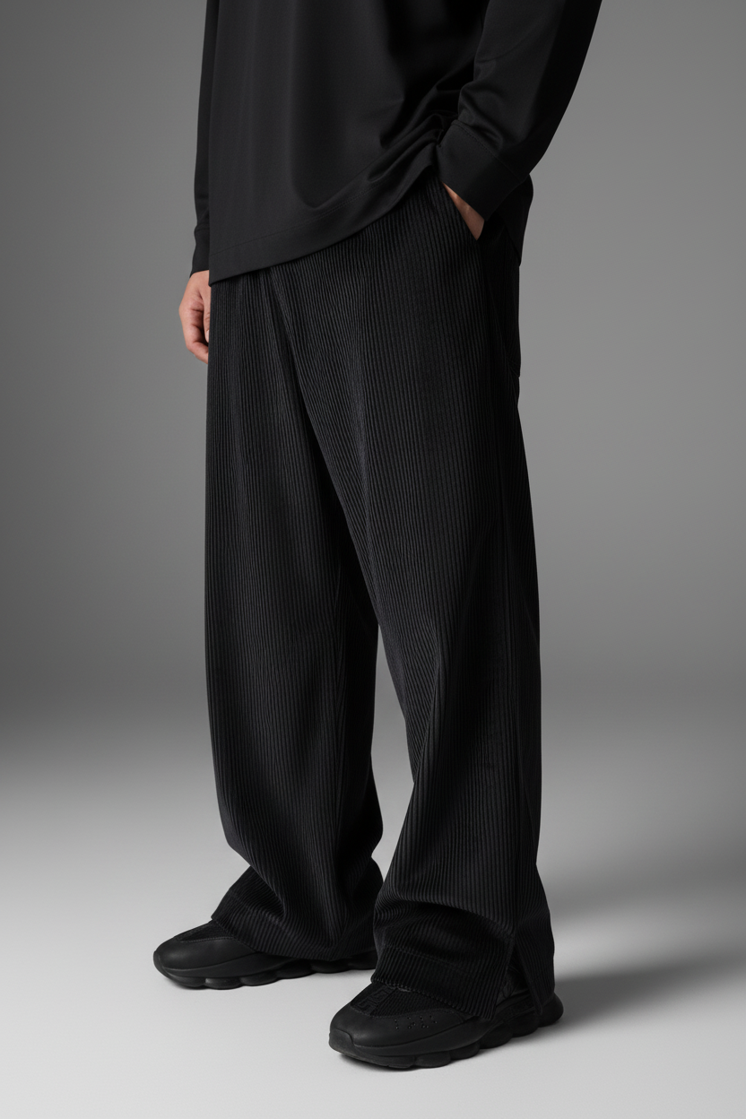 Black Velour Trousers