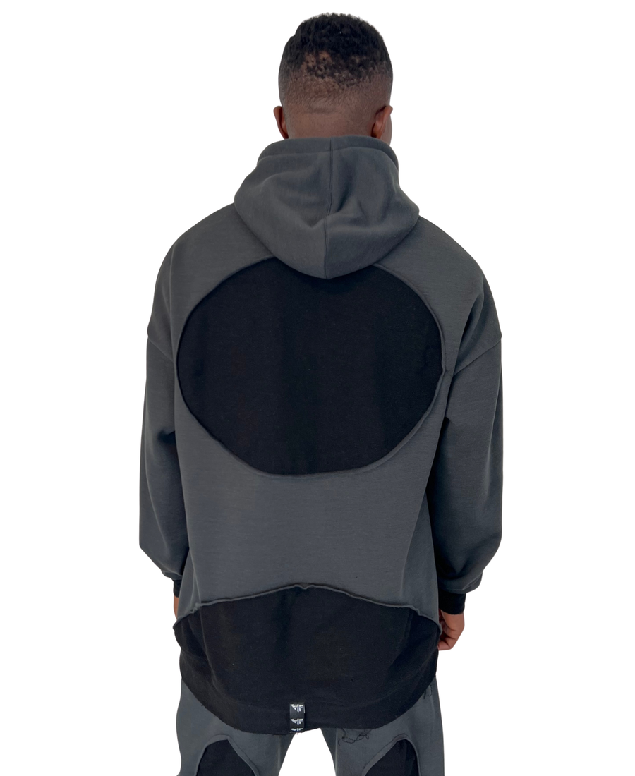 Grey Sweatshirt with Black Details