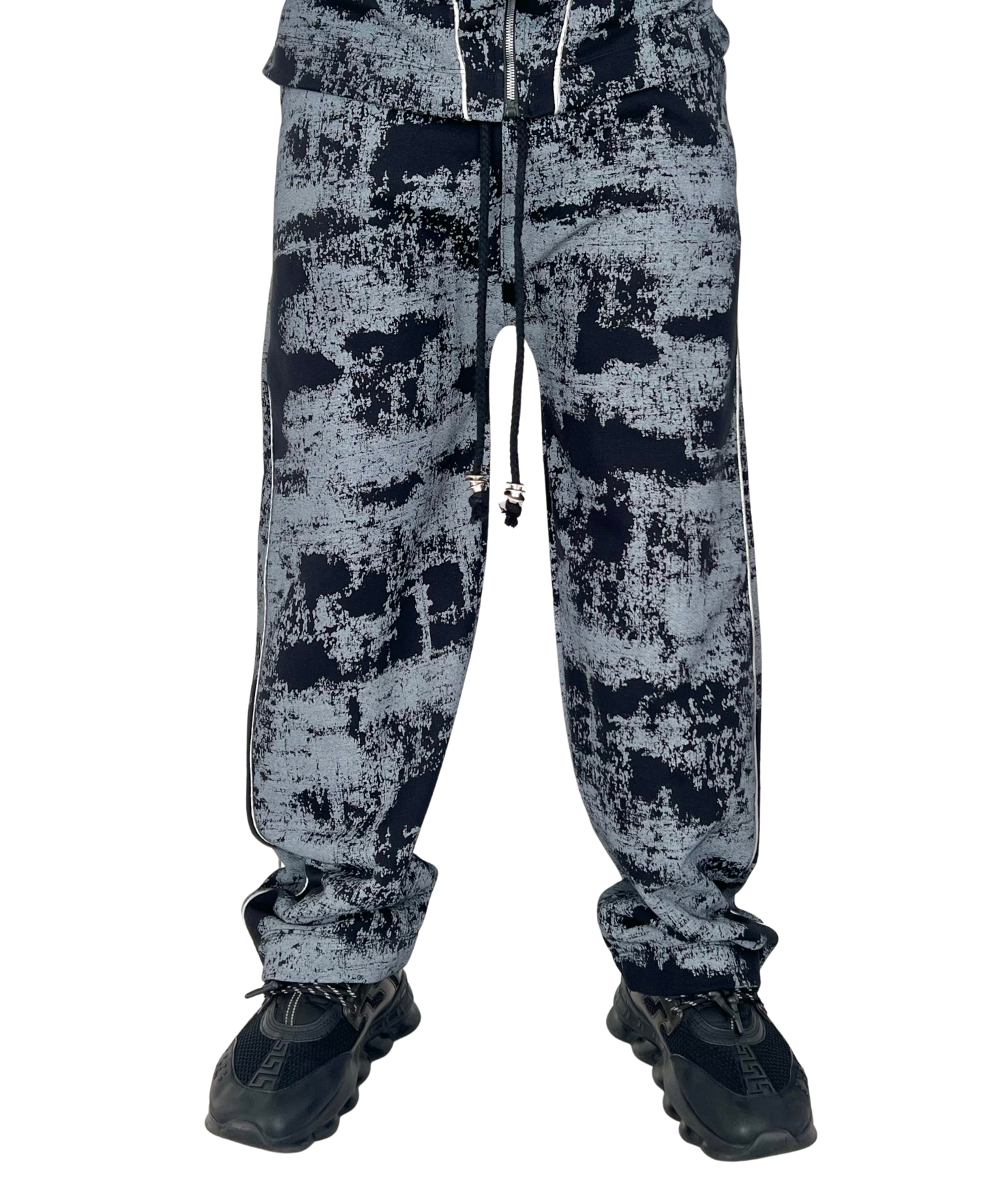 Pantaloni black-grey-washed