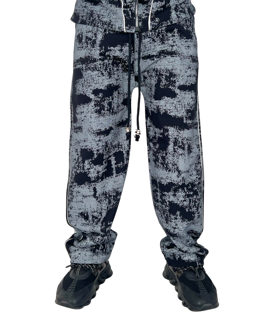Black-Grey Washed Trousers