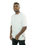 White T-Shirt with Black Stitch Detail