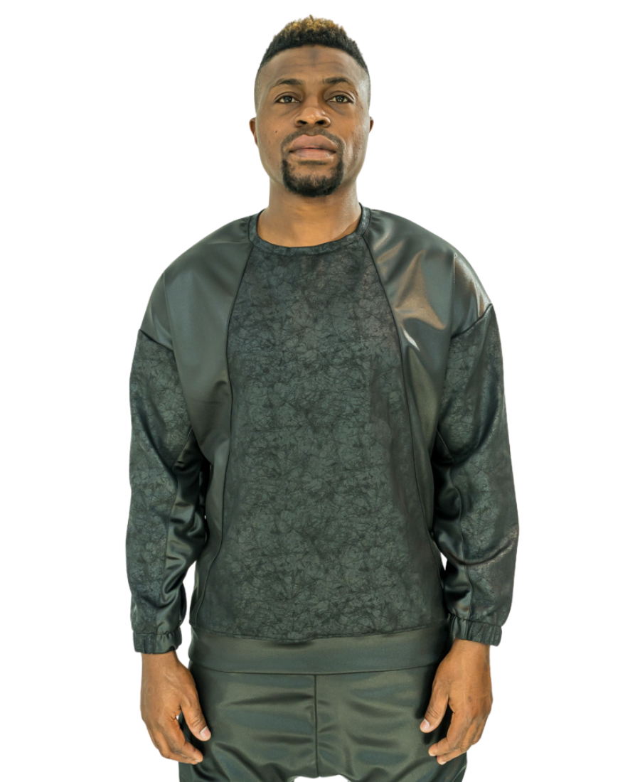 Bluza din material flexibil, de trening cu design pe fata