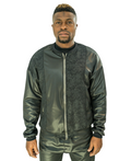 Black Stretch-Fabric Lined Tracksuit Jacket